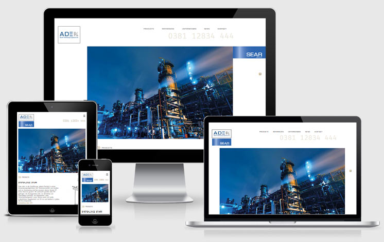 Website ADEXX-SEAR Befestigungstechnik: Device-Screenshot