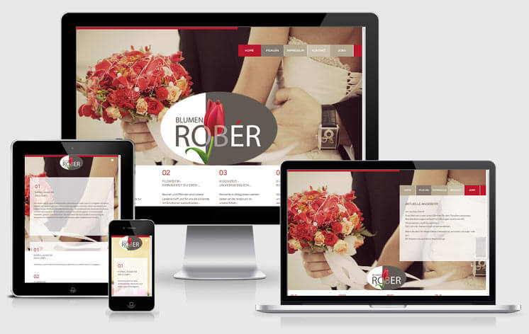 Website Blumen Robér: Device-Screenshot